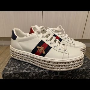 COPY - SALEEEE!!!!!! Gucci platform sneakers with rignstones. Gently worn few t…